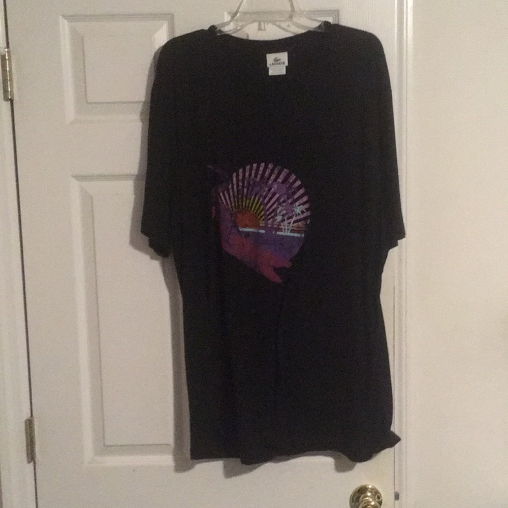 Black Lacoste Tee good condition